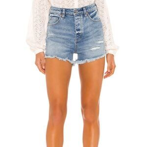 We The Free Crvy Vintage High Rise Short Hightide Blue 31 sold out jean shorts